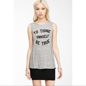Shakespeare Quote Grey Tank Top